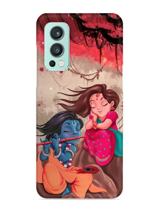 Radhe Krishna Water Art Snap Case for Oneplus Nord 2 (5G) Zapvi