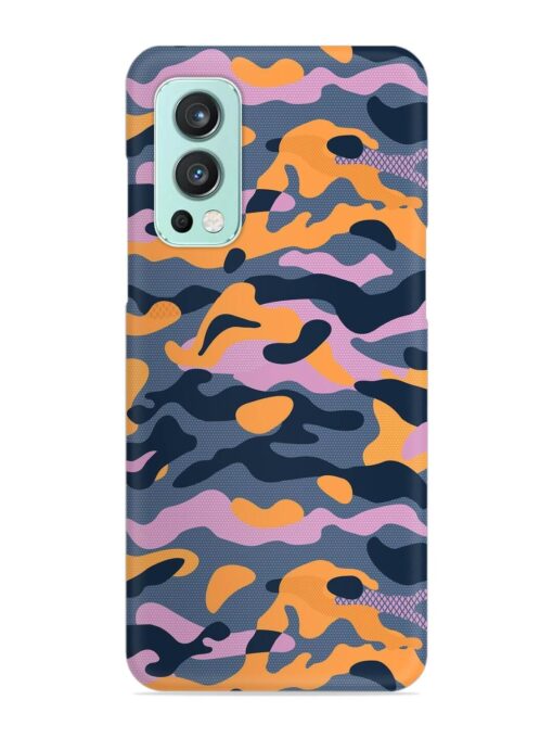 Camouflage Army Military English Orange Art Snap Case for Oneplus Nord 2 (5G) Zapvi