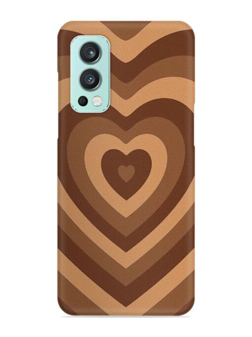 Brown Heart Snap Case for Oneplus Nord 2 (5G) Zapvi