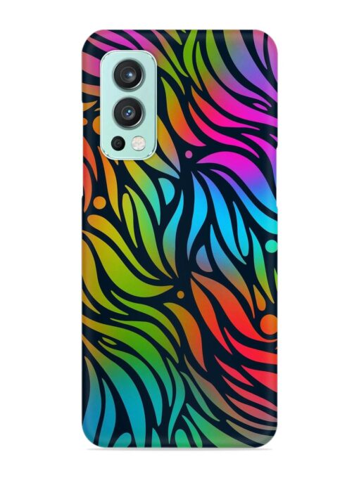 Abstract Leaf Design Snap Case for Oneplus Nord 2 (5G) Zapvi