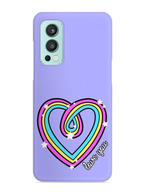 Colorful Rainbow Heart Snap Case for Oneplus Nord 2 (5G) Zapvi