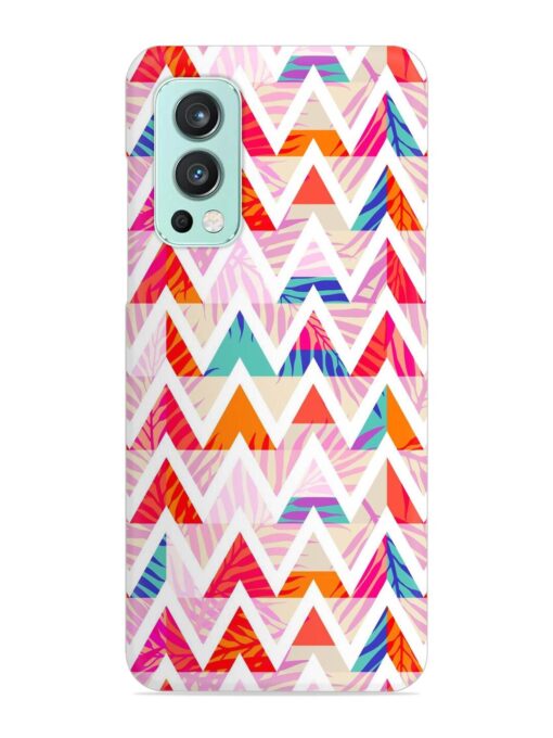 Abstract Triangle Background Snap Case for Oneplus Nord 2 (5G) Zapvi