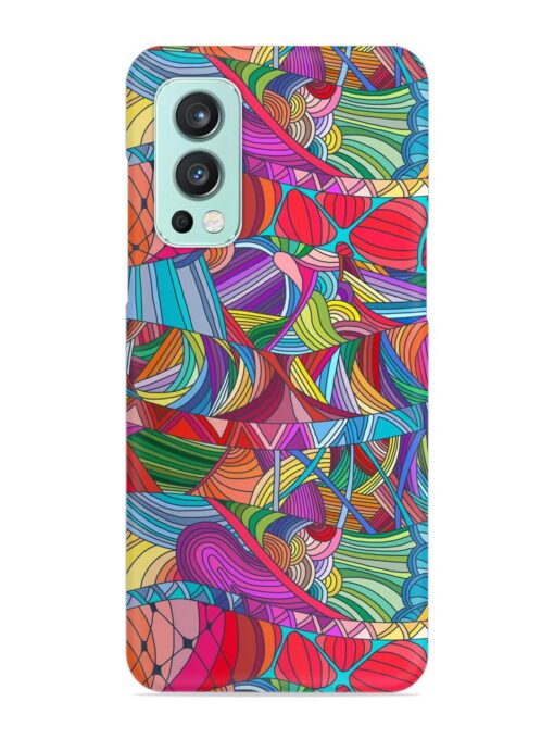 Seamless Patterns Hand Drawn Snap Case for Oneplus Nord 2 (5G) Zapvi