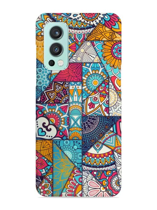 Patchwork Pattern Vintage Snap Case for Oneplus Nord 2 (5G) Zapvi