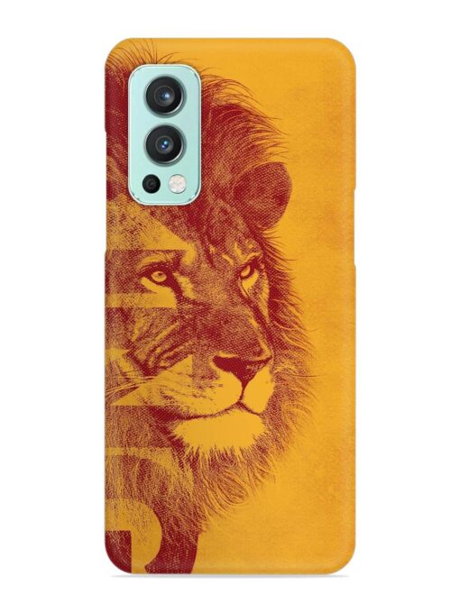 Gold Lion Crown Art Snap Case for Oneplus Nord 2 (5G) Zapvi