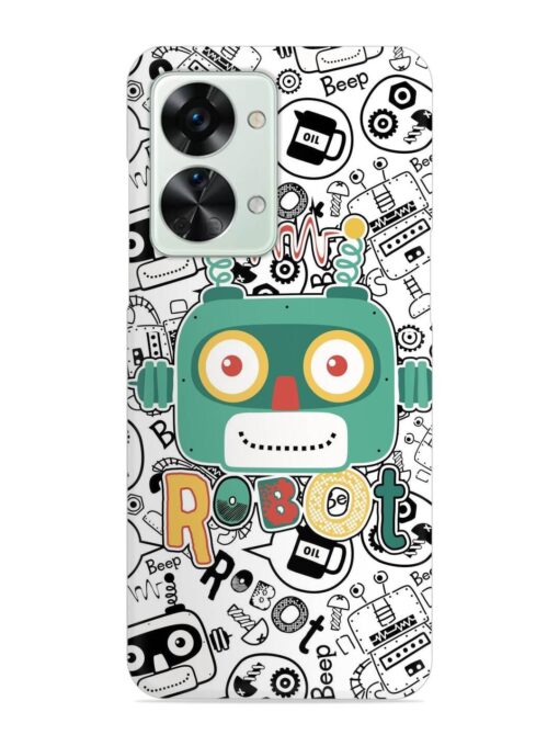 Robot Modern Seamless Pattern Snap Case for Oneplus Nord 2T (5G) Zapvi