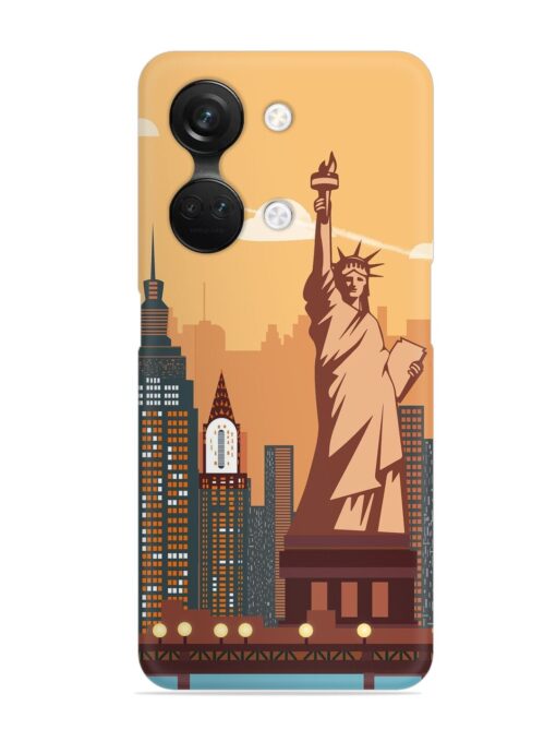 New York Statue Of Liberty Architectural Scenery Snap Case for Oneplus Nord 3 (5G) Zapvi