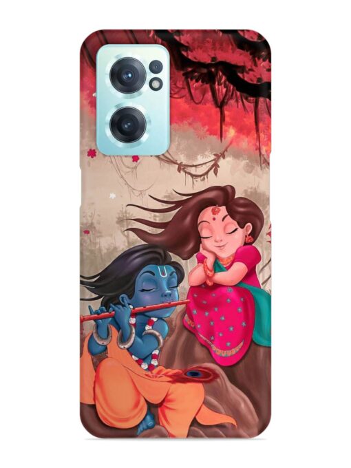 Radhe Krishna Water Art Snap Case for Oneplus Nord Ce 2 (5G) Zapvi