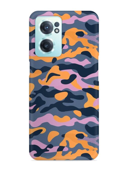 Camouflage Army Military English Orange Art Snap Case for Oneplus Nord Ce 2 (5G) Zapvi