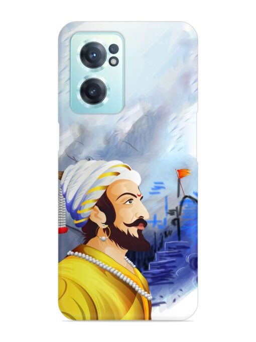 Shivaji Maharaj Color Paint Art Snap Case for Oneplus Nord Ce 2 (5G) Zapvi