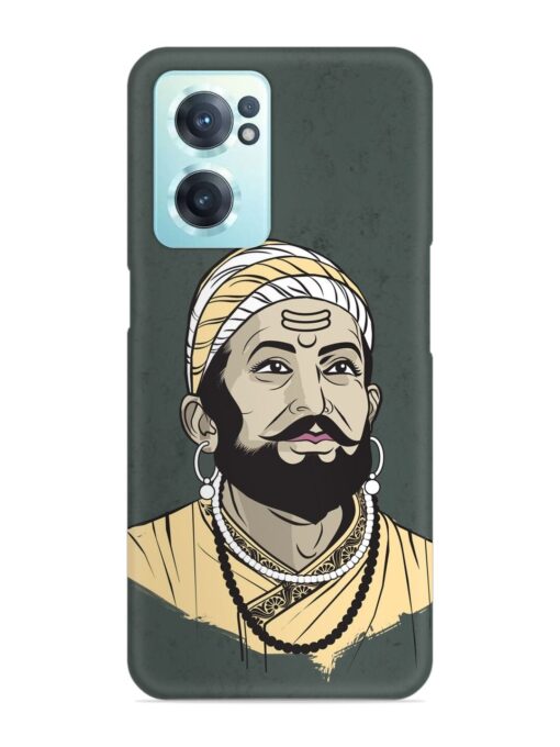 Shivaji Maharaj Vector Art Snap Case for Oneplus Nord Ce 2 (5G) Zapvi