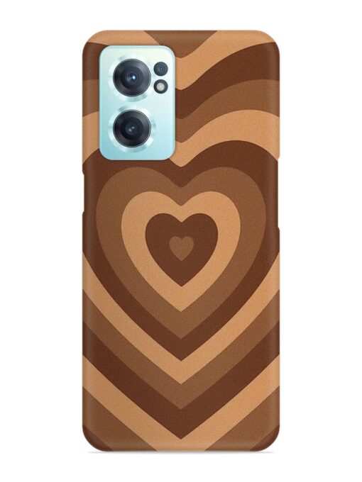 Brown Heart Snap Case for Oneplus Nord Ce 2 (5G) Zapvi