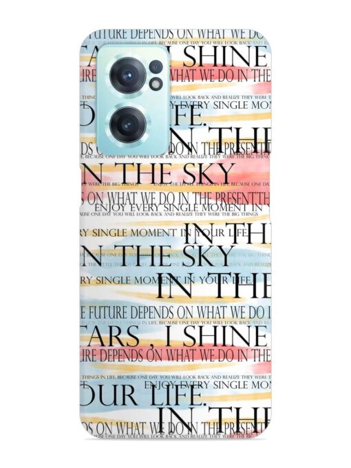 Seamless Slogans Pattern Snap Case for Oneplus Nord Ce 2 (5G) Zapvi