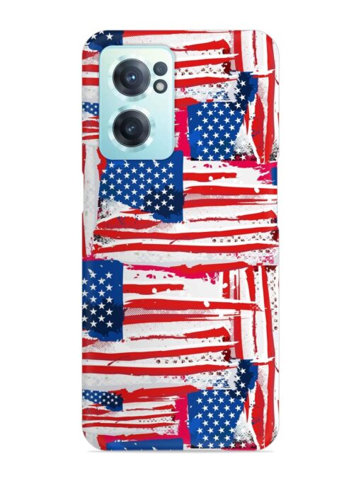 Usa Flag Seamless Snap Case for Oneplus Nord Ce 2 (5G) Zapvi