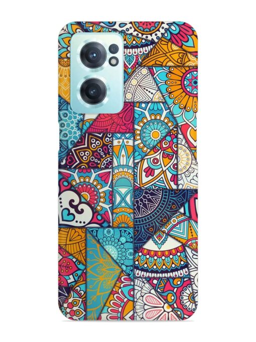 Patchwork Pattern Vintage Snap Case for Oneplus Nord Ce 2 (5G) Zapvi