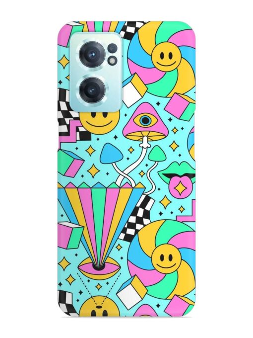 Trippy Rainbow 60S Snap Case for Oneplus Nord Ce 2 (5G) Zapvi