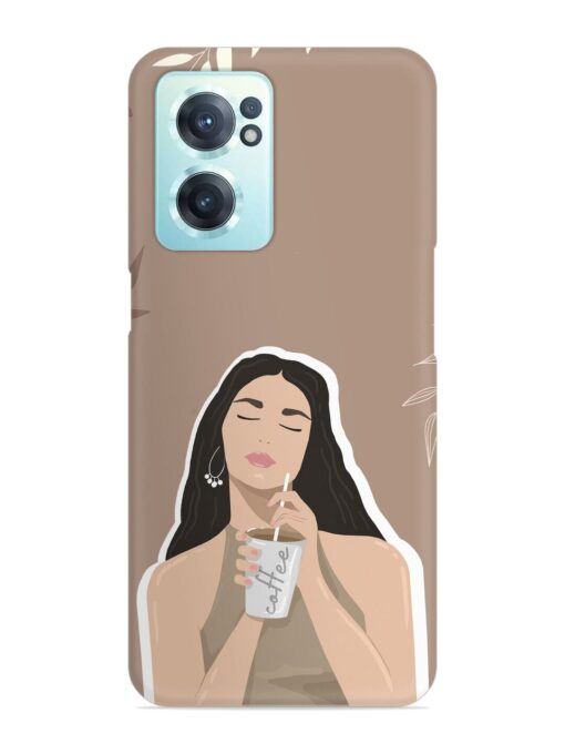 Girl With Coffee Snap Case for Oneplus Nord Ce 2 (5G) Zapvi