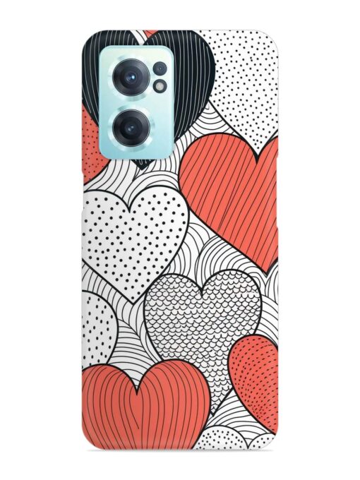 Girly Heart Seamless Snap Case for Oneplus Nord Ce 2 (5G) Zapvi