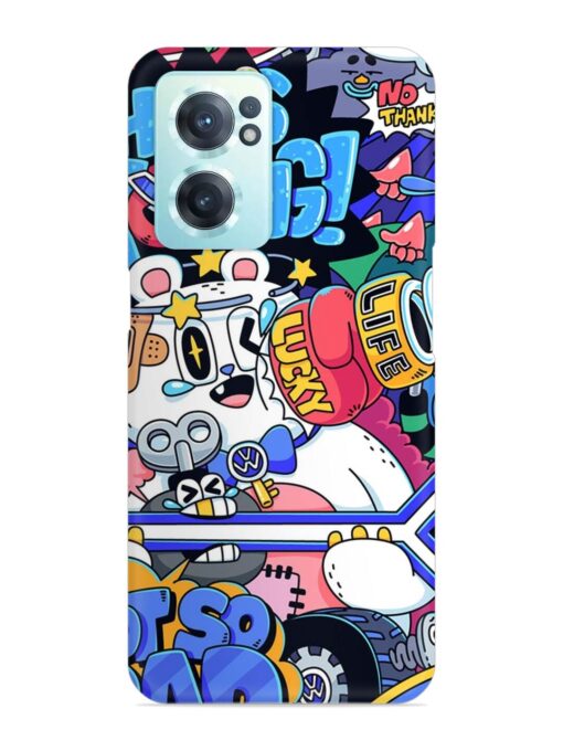 Universal Doodle Snap Case for Oneplus Nord Ce 2 (5G) Zapvi