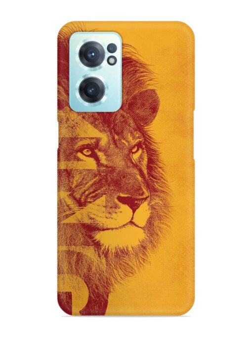 Gold Lion Crown Art Snap Case for Oneplus Nord Ce 2 (5G) Zapvi