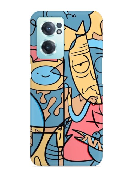 Silly Face Doodle Snap Case for Oneplus Nord Ce 2 (5G) Zapvi