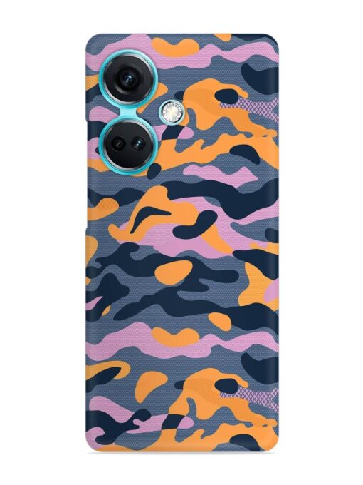 Camouflage Army Military English Orange Art Snap Case for Oneplus Nord Ce 3 (5G) Zapvi