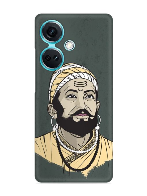 Shivaji Maharaj Vector Art Snap Case for Oneplus Nord Ce 3 (5G) Zapvi