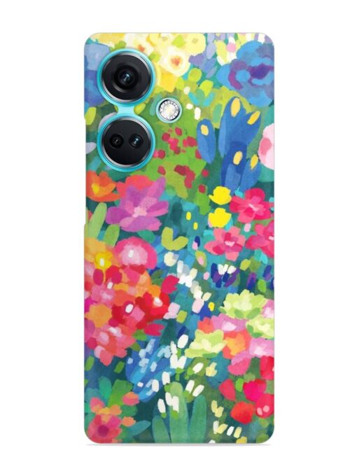 Watercolor Flower Art Snap Case for Oneplus Nord Ce 3 (5G) Zapvi