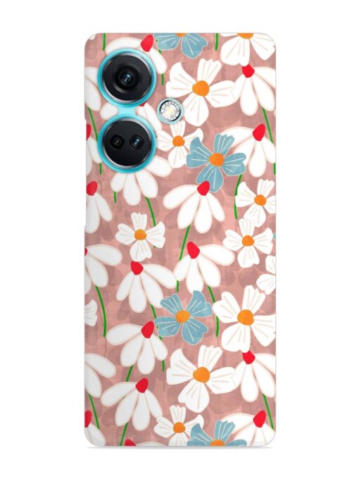 Abstract Petal Flowers Snap Case for Oneplus Nord Ce 3 (5G) Zapvi