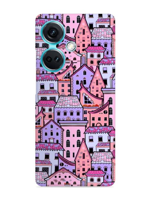 Seamless Pattern Houses Snap Case for Oneplus Nord Ce 3 (5G) Zapvi