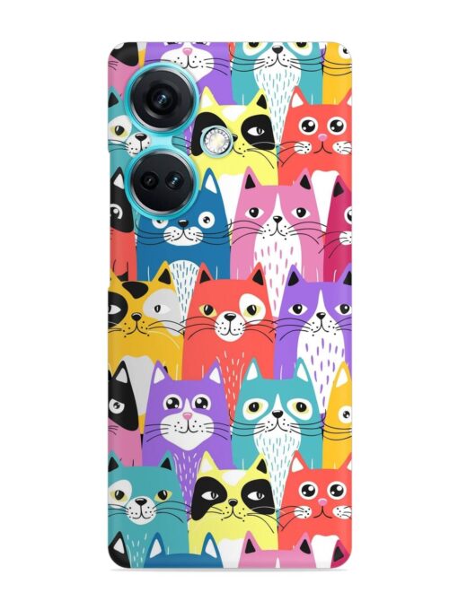 Funny Cartoon Cats Snap Case for Oneplus Nord Ce 3 (5G) Zapvi