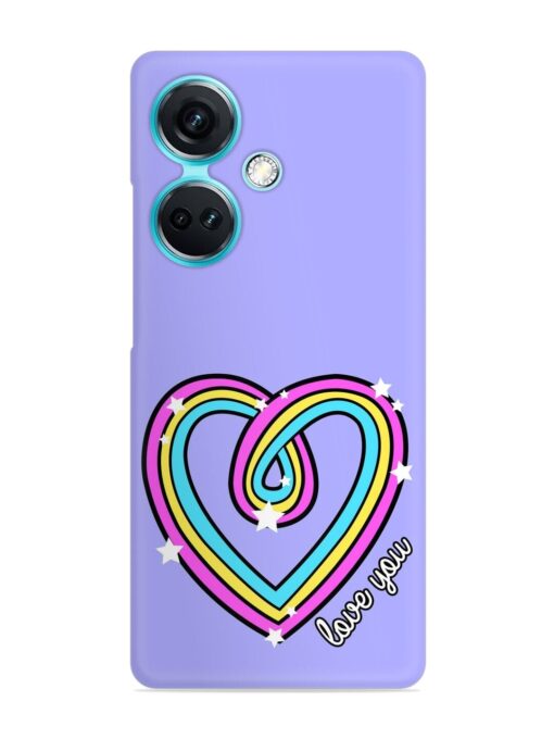 Colorful Rainbow Heart Snap Case for Oneplus Nord Ce 3 (5G) Zapvi