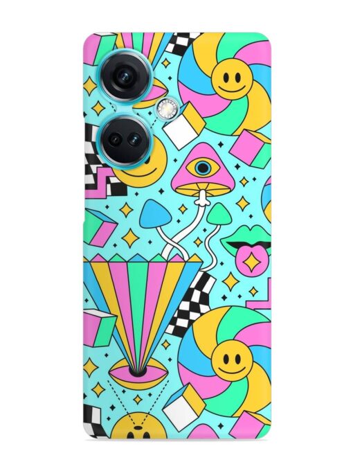 Trippy Rainbow 60S Snap Case for Oneplus Nord Ce 3 (5G) Zapvi