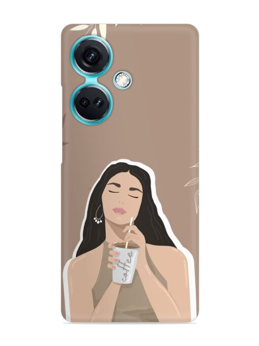 Girl With Coffee Snap Case for Oneplus Nord Ce 3 (5G) Zapvi