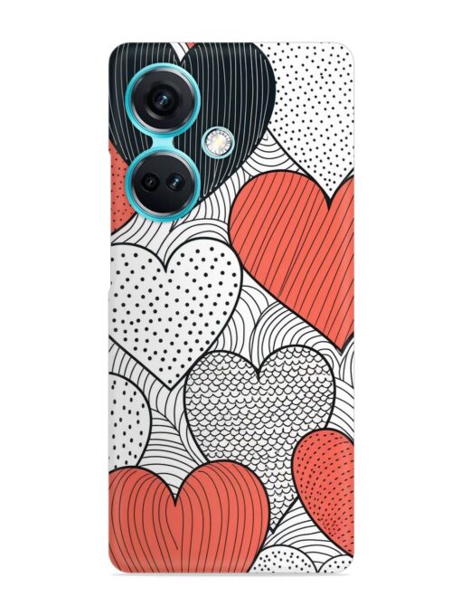 Girly Heart Seamless Snap Case for Oneplus Nord Ce 3 (5G) Zapvi