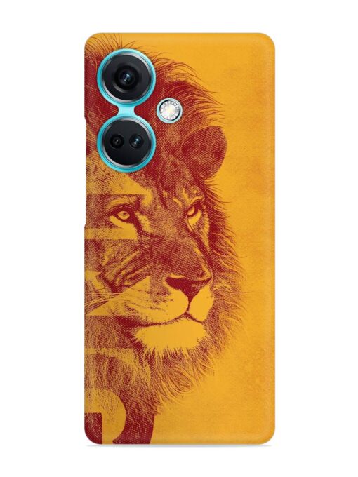 Gold Lion Crown Art Snap Case for Oneplus Nord Ce 3 (5G) Zapvi