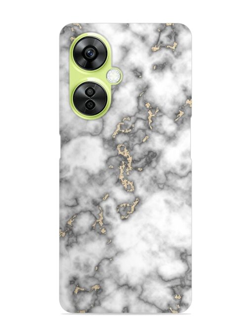 Gray And Gold Marble Snap Case for Oneplus Nord Ce 3 Lite (5G) Zapvi