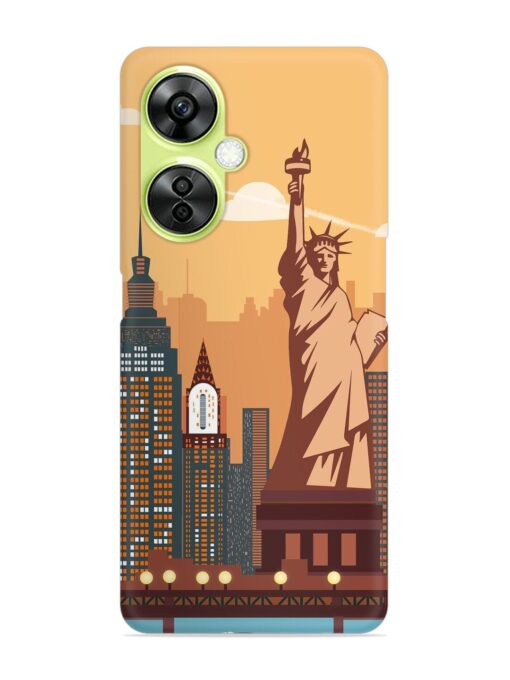 New York Statue Of Liberty Architectural Scenery Snap Case for Oneplus Nord Ce 3 Lite (5G) Zapvi