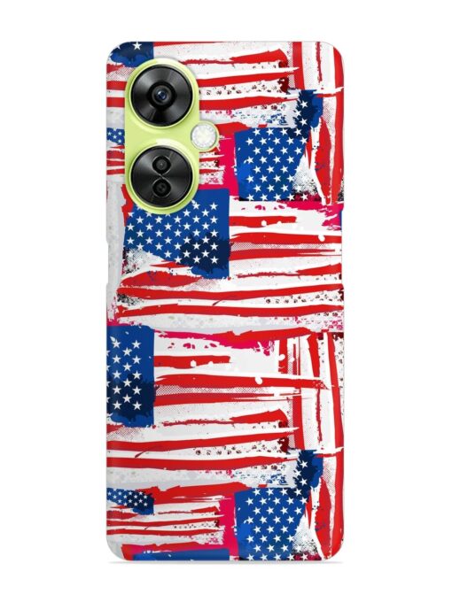 Usa Flag Seamless Snap Case for Oneplus Nord Ce 3 Lite (5G) Zapvi