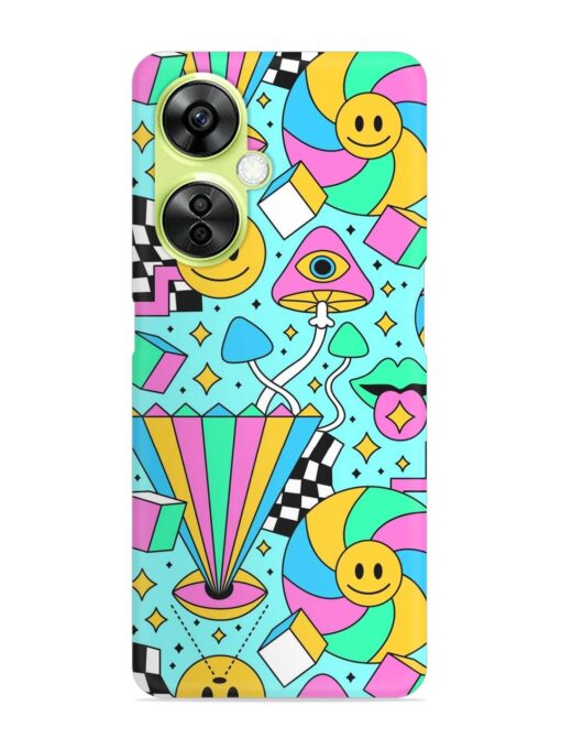 Trippy Rainbow 60S Snap Case for Oneplus Nord Ce 3 Lite (5G) Zapvi