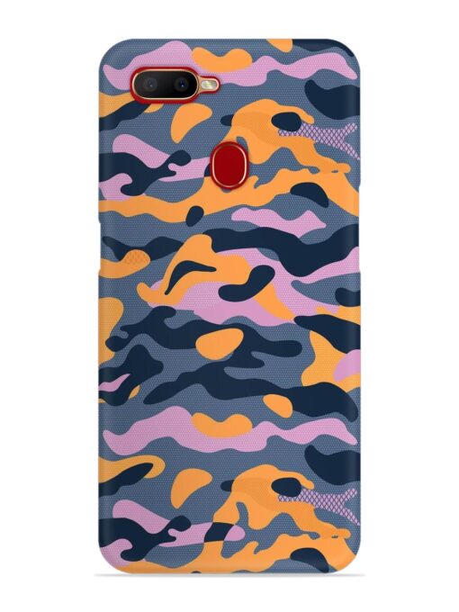 Camouflage Army Military English Orange Art Snap Case for Oppo A12 Zapvi