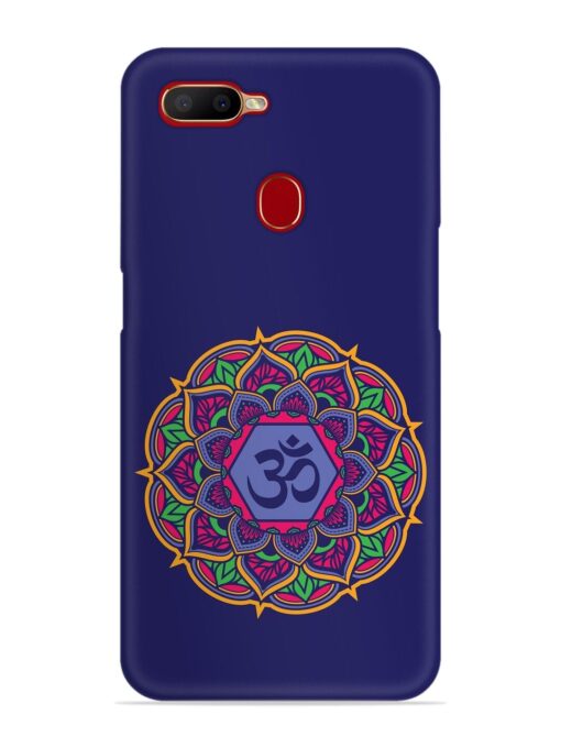 Om Mandala Art Blue Snap Case for Oppo A12 Zapvi