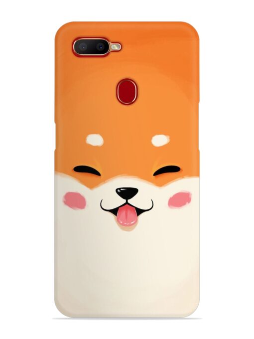 Cute Dog Face Vector Snap Case for Oppo A12 Zapvi