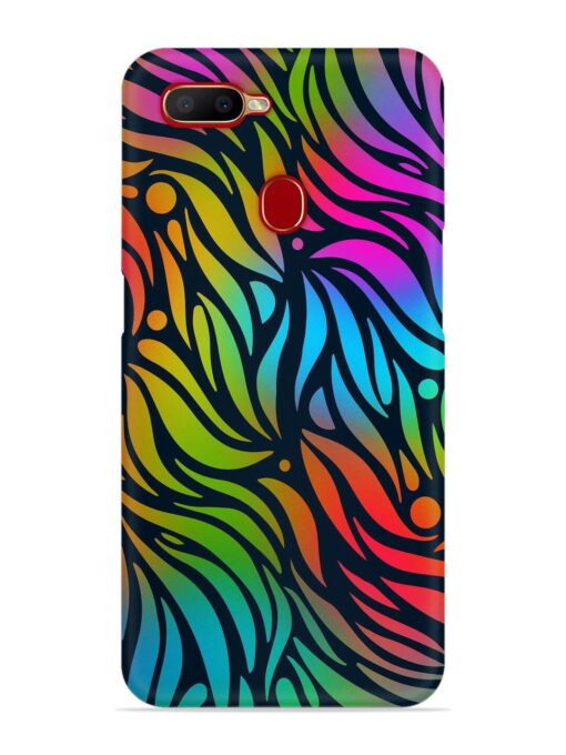 Abstract Leaf Design Snap Case for Oppo A12 Zapvi