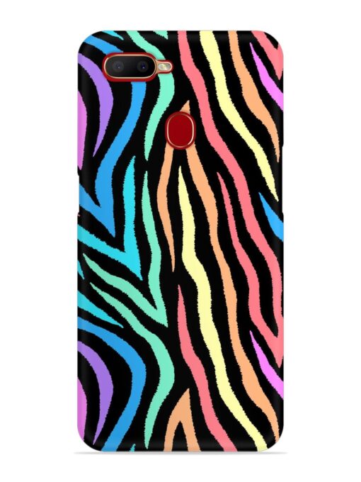 Colorful Abstract Zebra Snap Case for Oppo A12 Zapvi