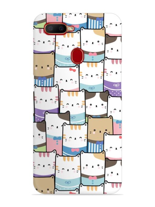 Cute Adorable Cat Snap Case for Oppo A12 Zapvi