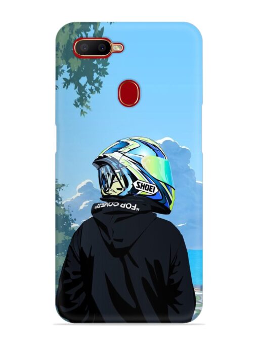 Rider With Helmet Snap Case for Oppo A12 Zapvi