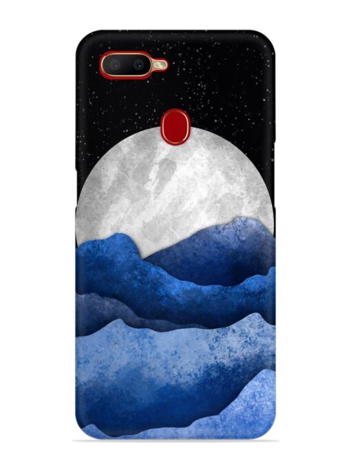 Full Moon Mountain Vector Snap Case for Oppo A12 Zapvi