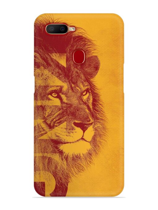 Gold Lion Crown Art Snap Case for Oppo A12 Zapvi