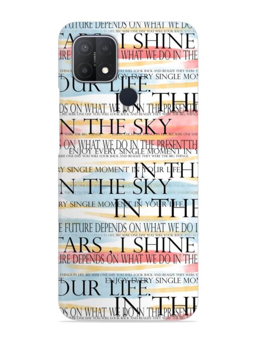 Seamless Slogans Pattern Snap Case for Oppo A15 Zapvi